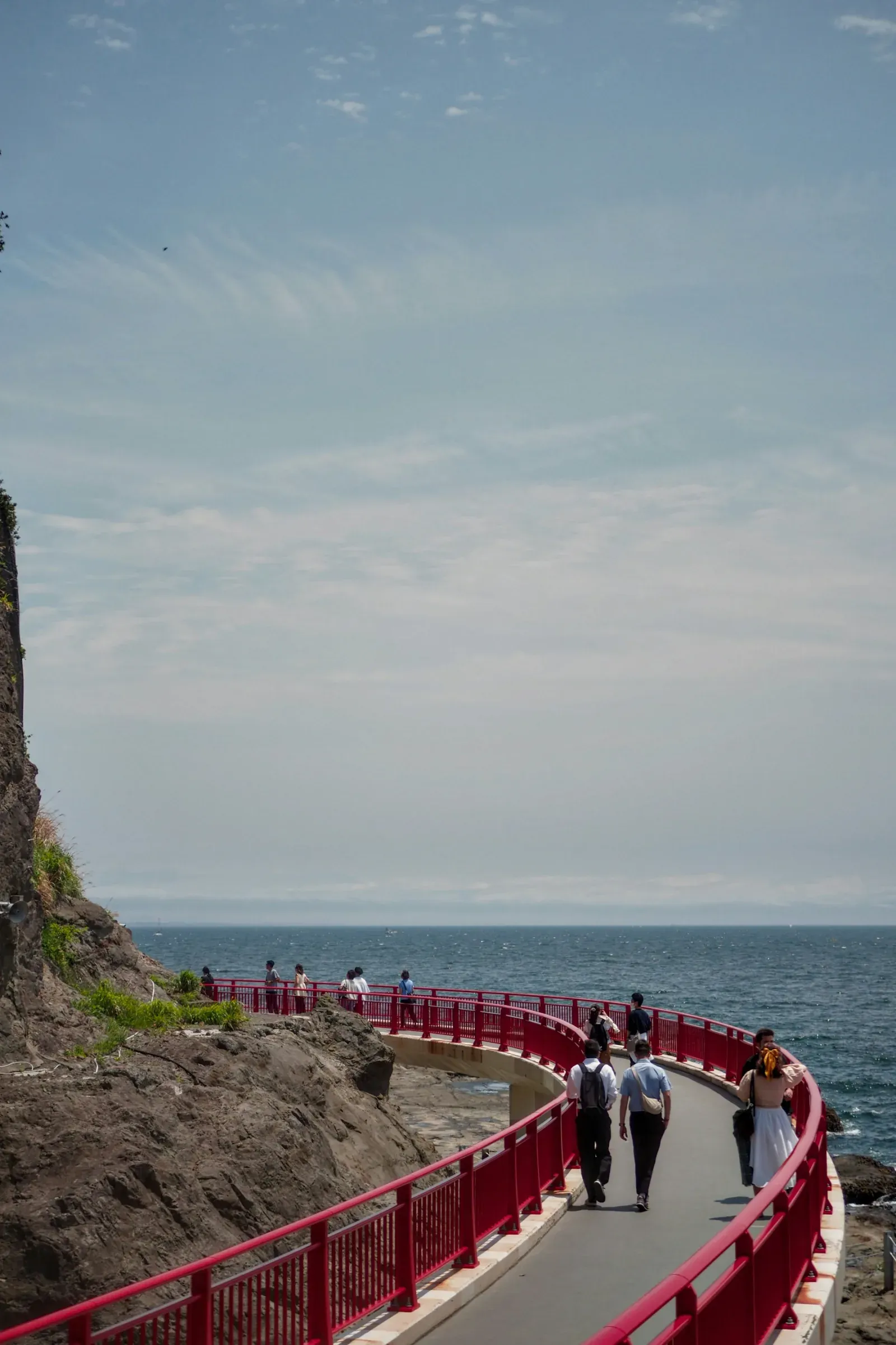 A walking trail along the Busan coast